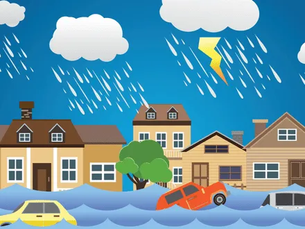 Schade aan huis door storm